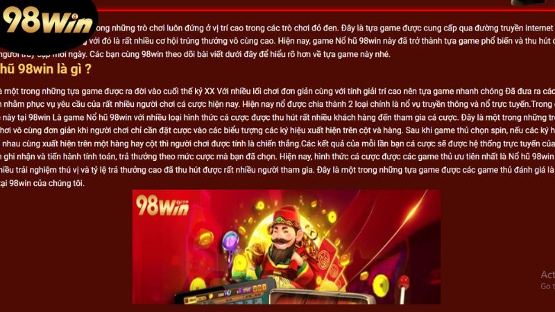 Nổ Hũ 98win - Đổi Đời Chỉ Cần Bằng Một Cơ Hội Nổ Hũ Khủng 1 cac-loai-game-no-hu-98win-voi-co-hoi-doi-doi-sieu-hap-dan