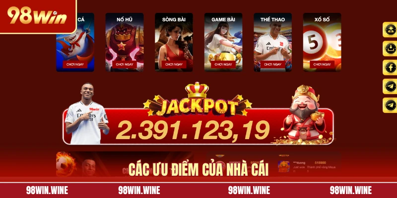 Các ưu điểm của nhà cái